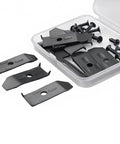 12 Sets Table Leaf Leveler Locks With Buttery Smooth Gliding Bars, Heavy Duty Extension Hardware Kit To Keep Your Drop Surfaces Rock Solid in a clear case.