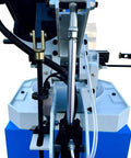 Heavy Duty 12 Inch Semi Automatic Hydraulic Cold Cut Saw 4Hp Metal Cutter showing hydraulic clamp and pivot for cutting steel and aluminum.