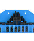 Beefy T Slot Clamp Kit For Lathe And CNC Machines Heavy Duty Machined Tool Set with storage box and 24 bolts, T nuts visible
