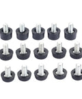 Height Adjustable Leveling Chair Leg Feet Set For Sofa Bed Table And Cabinets M6x10mm Threaded Screw In Floor Protectors 10 Pieces