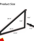Heavy Duty 4 Pack Shipping Container Shelf Brackets Rock Solid Steel Rack Supports With Reinforced Stabilizer Bar For Garage Storage And Workshop Shelving Dead Simple Assembly size diagram showing dimensions in inches.