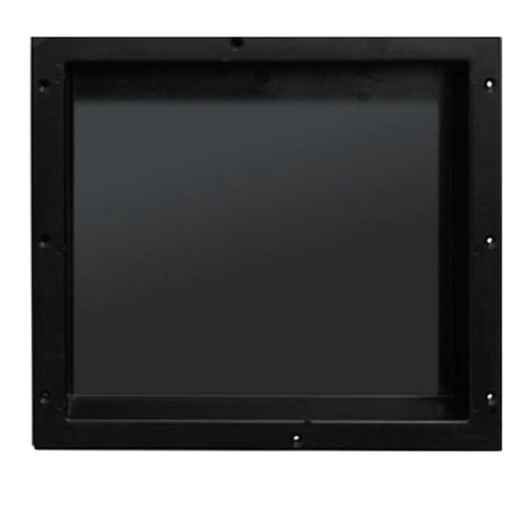 Recessed Shower Niche Shelf In Black, One Inner Shelf, 16 W X 14 H X 4 D, All In One Storage Solution For Soaps And Shampoos, Front View