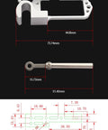 Dimensions of Heavy Duty High Torque Servo Drone Thrower Airdropper System for RC Quadcopter and Fixed Wing Aircraft aluminum parts