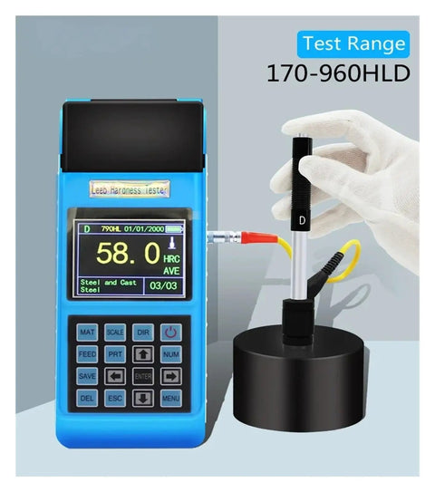 Pro Grade Digital Leeb Hardness Tester For Portable Steel And Metal Alloy Gauging Featuring Rock Solid Any Angle Testing Smooth LCD Screens.