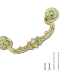 4 Pack 150 Mm Center To Center Pull Handles With Drop Down Bail Swing Zinc Alloy Rustic Vintage Style Antique Drawer Pulls For Kitchen Cabinets Gold Finish Durable Zinc Alloy Construction Includes Two Screw Types For Easy Installation
