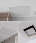 Super Slick Ceiling Access Panel For Drywall With Heavy Duty Aluminum Frame And Paint Ready White No Hassle Recessed Hatch Cover Top Shelf Choice For Attic Garage Crawl Space 22 By 30 Inches installed in drywall ceiling