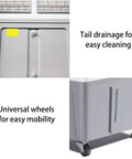 Portable Evaporative Air Cooler With Four Freezing Ice Packs And Spacious Water Tank Kicks Serious Heat For Bedroom Home Office And keeps your space cool as butter daily, showing drainage and mobility features.
