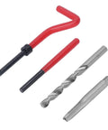 M8x1.25 Thread Repair Kit With 30 Pcs High Speed Steel Helical Inserts And Drill Bits, Red Auto Engine Rethreading Tool Set For Cars, Trucks, Motorcycles, Maintenance And Repair, with drill bit and tap