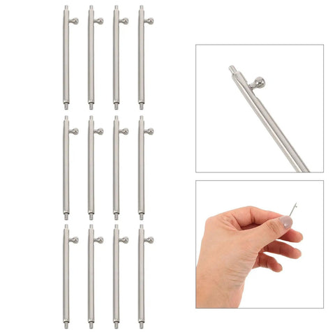 Stainless Steel Watch Band Pin Replacement Kit with Quick Release Spring Bars, 30 Piece Set for Easy Band Swaps.