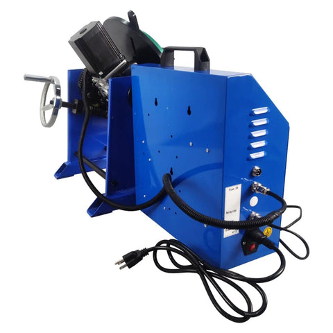 Build Tough Rotary Welding Positioner With Plug And Play Plc Touchscreen 50 Kg Capacity and 7 87 Inch 3 Jaw Chuck rear view