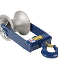 Heavy Duty 6 Inch Hook Type Cable Sheave With Welded Steel Frame For Tough Jobsite Use 4000 Pound Capacity Self Lubricating Bearings And Smooth Cable Guidance