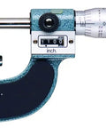 Premium Digit Outside Micrometer 0 To 1 Inch, 0.0001 Inch Readings, 0.256 Inch Flat Anvil Spindle, Easy Readout For Metalworking