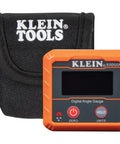 Angle Finder Digital Gauge with Strong Magnetic Base shown with black carrying pouch
