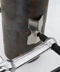 Heavy Duty Multi Functional Welding F Clamp For Pipe And Flat Plate Alignment With Quick Change Jaws securing a round pipe.