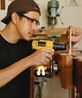 Heavy Duty Steel Belt Clip Hooks For Drill Drivers With Screws Rugged Tool Belt Clips For Secure On Site Tool Carry Rust Resistant Durable Replacement Clips That Stand Up To Tough Worksites. Drill driver in use with steel belt clip hook attached