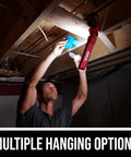 Heavy Duty Led Work Light 12 Volt Compact Task Lamp used for installing light fixtures, showcasing multiple hanging options.