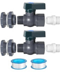 Rain Barrel Spigot Kit For Water Barrels PVC 3/4 Inch Spigot With Bulkhead Fitting Hose Adapter And Thread Seal Tape Fits Standard Faucets And Garden Hoses 2 Pack