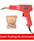 Powerful 50W Spot Welder And Hot Stapler For DIY Car Bumper Repair with red body and carton packaging