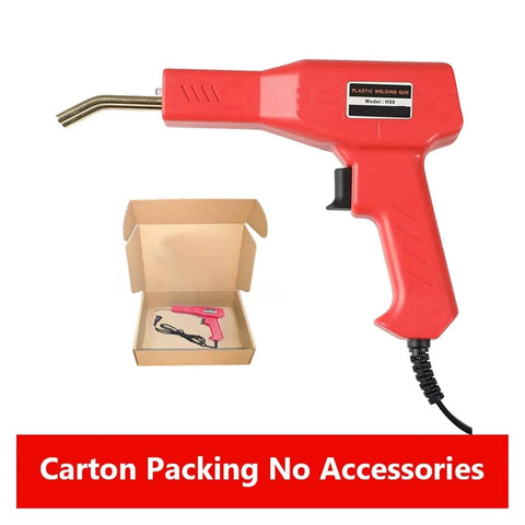 Powerful 50W Spot Welder And Hot Stapler For DIY Car Bumper Repair with red body and carton packaging
