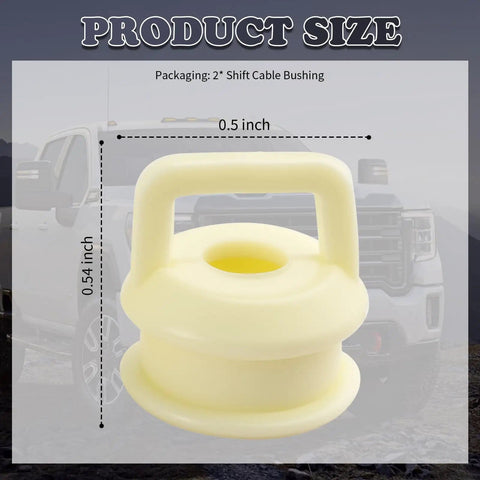 Two Piece Shifter Bushing Kit OEM 14092, 0.54 x 0.50 inch size, compatible with Chevrolet Silverado GMC Sierra Dodge Ram