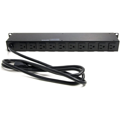 Rack Mount PDU Power Strip With 16 Outlets For 1U Network Server Racks Surge Protected 120V 15A 6 Ft Cord Front And Back Access Built Tough In Durable Steel Housing For Clean Cable Management And High Density Data Center And Server Racks