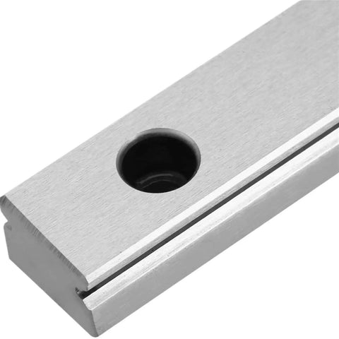 Close-up of Solid Beef MGN12H linear motion guide slider featuring a mounting hole, part of a 550mm compact metal rail kit.