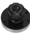 Heavy Duty ER25 Collet Chuck With 80mm Diameter Precision Tool Holder For CNC Lathe And Milling Machines That Rock Engraving Work Flawlessly close-up of black carbon steel body.