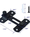 2 Pack 180 Degree Flip Sliding Barn Door Lock Set For Privacy And Security, Ideal For Barn Doors, Heavy Duty Powder Coated Forged Steel Latches, with screws