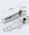 360 Degree Stainless Steel Swing Door Pivot Hinge for Concealed Bookcase and Secret Door 360 Rotating Hinge for Hidden Wall Cabinets