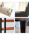 1 Inch Steel L Brackets Set With Pre Drilled Holes And Included Screws, black finish, used for corner support on shelves