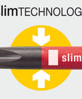 Beefy Insulated Slim Screwdriver Set, 11-Piece With Slotted 3.5mm to 6.5mm, ergonomic handle, slim technology, close-up view