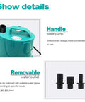 Submersible Water Pump With Handle For Pond, Aquarium, Hydroponics And Fountains, Ultra Quiet Circulation Pump, Green
