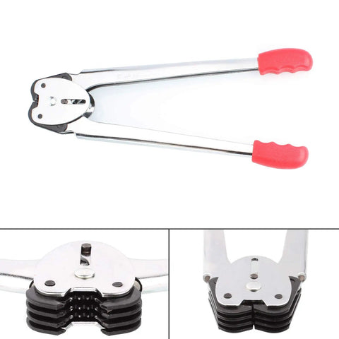 Heavy Duty Manual 4 In 1 Pallet Packaging Strapping And Banding Kit with ratchet tensioner and cushioned grips.