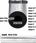 Waterproof Pipe Insulation Wrap For Outdoor Use showing aluminum shield, dimensions, and size options for various pipes