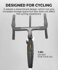 Top Tube Bike Bag For Cycling Dope 1L Frame Storage Waterproof Bikepacking Bag on bike handlebar, compact design