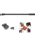Hydra QE.22 Cal Barrel Module For PCP Air Rifle With Versi-Cal Caliber Swap, QuietEnergy Shrouded Barrel And Integrated Sound Moderator, Includes 100 Paper Targets And 250 Lead Pellets Bundle displayed.