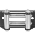 4 Way Winch Roller Fairlead Built To Last 4500 Lb High Strength Steel Cable Guide For Electric Winches Rugged Low Friction Wire Rope Support In Harsh Environments, front view