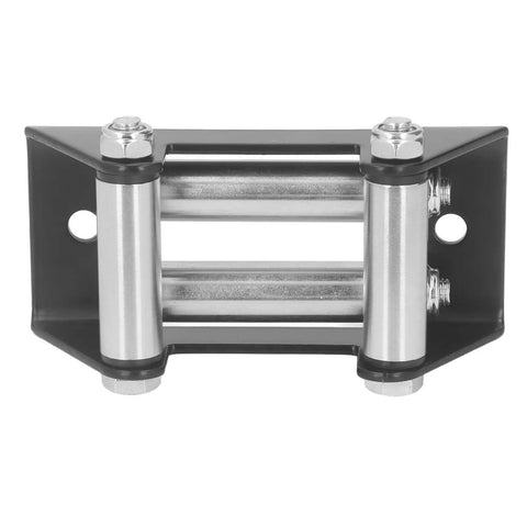 4 Way Winch Roller Fairlead Built To Last 4500 Lb High Strength Steel Cable Guide For Electric Winches Rugged Low Friction Wire Rope Support In Harsh Environments, front view
