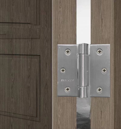 3 And A Half Inch Self Closing Stainless Steel Door Hinges Built Tough For Everyday Use Heavy Duty Spring Loaded Auto Close Adjustable Installed