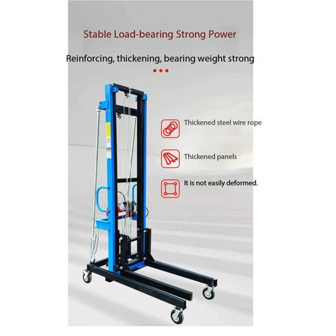 Heavy Duty Portable Duct Lifter Platform For Plumbing Pros That Hoists Materials Up To 6 Meters With Smooth Rolling Casters And Thick Steel Build for stability.