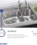 Dayton 25 By 22 Inch Single Bowl Drop-In Stainless Steel Kitchen Sink Satin Finish ADA Compatible Easy Drop-In Install