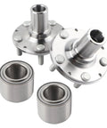 Front Wheel Hub Bearing Assembly Pair For Subaru Impreza Forester Legacy Fits Most 1993 To 2007 Impreza AWD Models And 1998 To 2008 Forester Replaces BR930577K 28016FA000 28016AA020 in metal components view.
