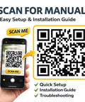 Phone scanning QR code for DIY Four Wheel Drive RC Car Chassis Kit With Independent Suspension System manual installation guide.