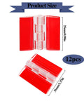 Self Adhesive Transparent Acrylic Hinge Set 12 Pcs 35x25 mm Mini Folding Hinges with size measurements shown