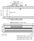 Sturdy Electric Linear Rail Guide For Race Scene With 100mm Rail dimensions diagram showing 105mm x 341mm size and aviation aluminum build.