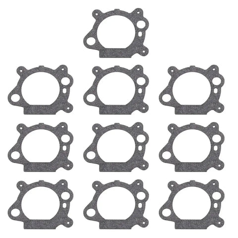 10 Pack Carburetor Gasket Kit For 795629 272653 272653S 12A800 12B800 12C800 12D800 Series Engines Durable Replacement Mower Parts For Quantum Craftsman Toro Lawn Tractors, gray fiber gaskets