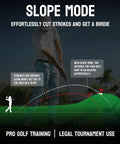 Compact Golf Rangefinder With Slope Mode And Magnetic Mount Tournament Legal Yardage Calculator For Precise Distances On Any Terrain Dope Pin Seeker And Budget Friendly For Practice Rounds And Course Play golfer slope mode graphic