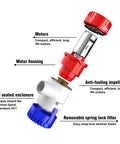 Diagram of 1100 GPH 12V Submersible Workhorse Bilge Pump With One And One Eighth Inch Outlet Non Automatic Quiet Marine Water Pump components