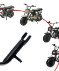 Black Spring Loaded Mini Bike Kickstand For Monster Mega Moto MMB80 MMB105 Coleman RB100 105cc Motovox MBX10 MBX11 MBX12