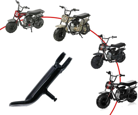 Black Spring Loaded Mini Bike Kickstand For Monster Mega Moto MMB80 MMB105 Coleman RB100 105cc Motovox MBX10 MBX11 MBX12